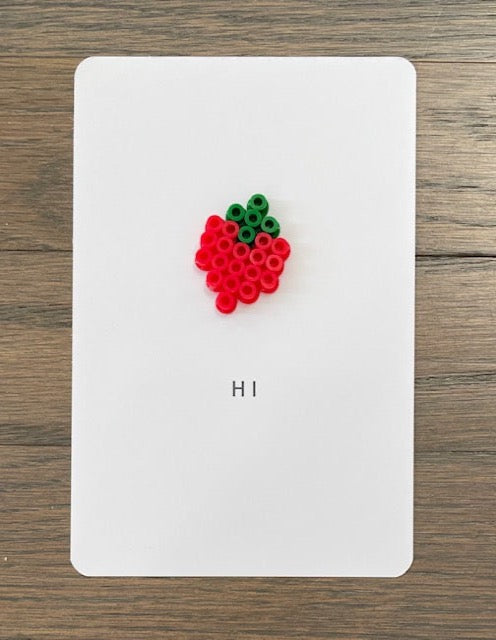 Picture of a strawberry on Hi card